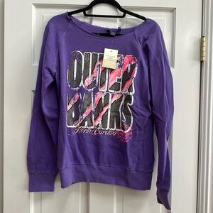 New purple sweatshirt-smoke free home